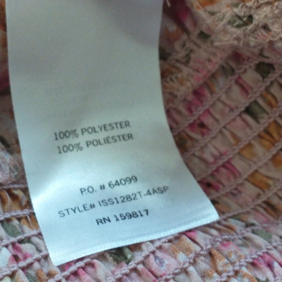 Arula pink floral puff sleeve cottage core top XL - Picture 7 of 8